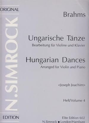 Hungarian Dances Volume 4, Nos.17 to 21 - Violin & Piano