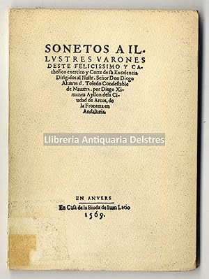 Imagen del vendedor de Sonetos a illustres varones. Anvers, 1569. (Facsmil) [Dedicatoria autgrafa y firma del editor]. a la venta por Llibreria Antiquria Delstres