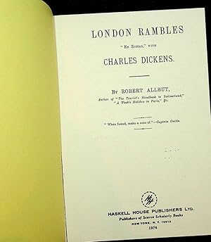 Seller image for London Rambles "En ZigZag," with Charles Dickens for sale by Kuenzig Books ( ABAA / ILAB )