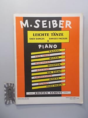 Bild des Verkufers fr Leichte Tnze I: Ein Querschnitt durch die neuen Tanzrhythmen fr instruktive Zwecke. Piano Solo. zum Verkauf von Druckwaren Antiquariat