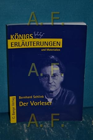 Seller image for Erluterungen zu Bernhard Schlink, Der Vorleser. von Magret Mckel / Knigs Erluterungen und Materialien , Bd. 403 for sale by Antiquarische Fundgrube e.U.