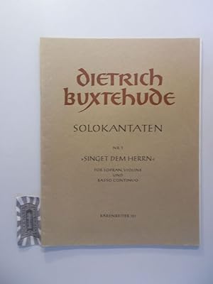 Seller image for Solokantaten Nr. 1: "Singet dem Herrn" fr Sopran, Violine und Basso continuo. for sale by Druckwaren Antiquariat