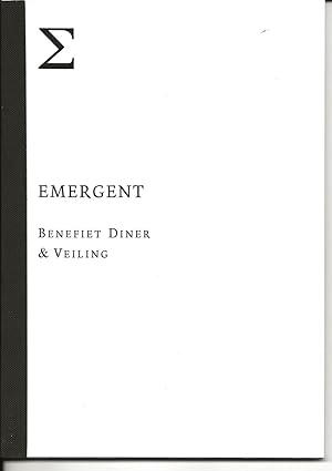 Image du vendeur pour Emergent : Benefiet Diner & Veiling - 2 nov. 2019 mis en vente par The land of Nod - art & books