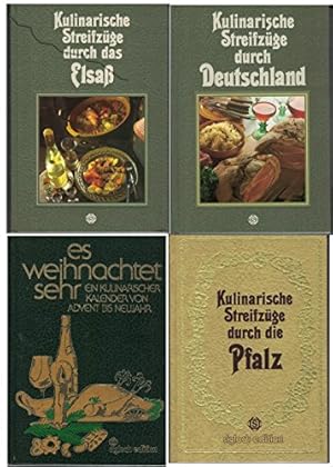 Bild des Verkufers fr 3 x Kulinarische Streifzge: Elsa (ISBN 3800302497), Pfalz (ISBN 3800302012), Deutschland (ISBN 3800302918) + 1 x Kulinarischer Kalender Es weihnachtet sehr zum Verkauf von NEPO UG