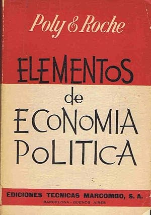 Seller image for ELEMENTOS DE ECONOMA POLTICA for sale by Librera Torren de Rueda