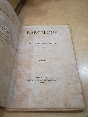 Imagen del vendedor de BARCELONA Ressenya histrica. a la venta por LLIBRERIA KEPOS-CANUDA