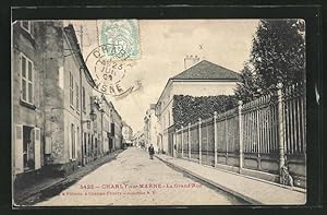 Carte postale Charly-sur-Marne, La Grand`Rue