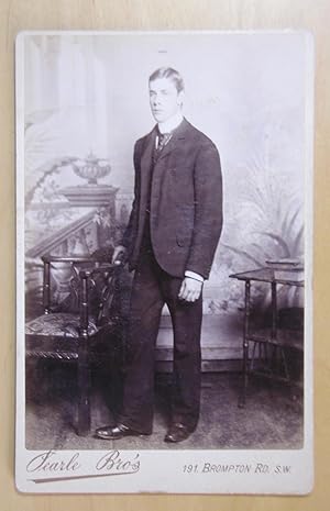 Cabinet Photograph. Studio Portrait of a Young Man.