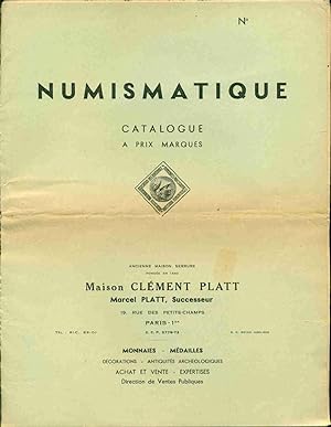 Catalogue à prix marqués. Maison Clément Platt