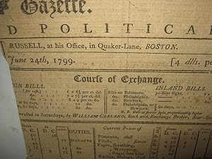 J. Ruffell's Gazette. Commercial And Political Monday June 24Th, 1799 No. 32 Of Vol. Vi