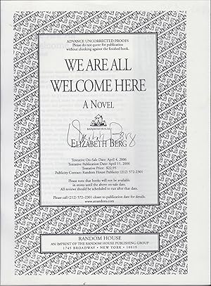 Seller image for We Are All Welcome Here for sale by Beasley Books, ABAA, ILAB, MWABA