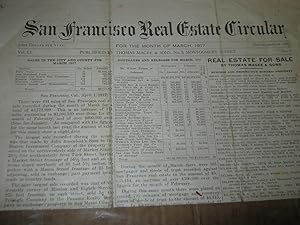 San Francisco Real Estate Circular For The Month Of March 1917 Vol. L. I. No. 5