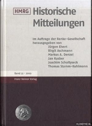 Seller image for Historische Mitteilungen. Band 22 - 2009 for sale by Klondyke