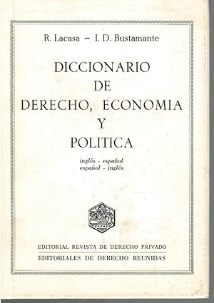Seller image for DICCIONARIO DE DERECHO, ECONOMA Y POLTICA for sale by Librera Dilogo