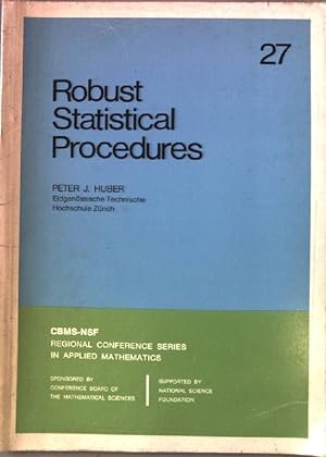 Bild des Verkufers fr Robust Statistical Procedures CBMS-NSF series in applied mathematics 27 zum Verkauf von books4less (Versandantiquariat Petra Gros GmbH & Co. KG)