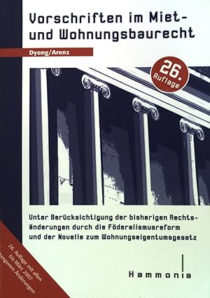 Image du vendeur pour Vorschriften im Miet- und Wohnungsbaurecht : Textsammlung ; mit einem ausfhrlichen Stichwortverzeichnis und einem Anhang ber Frderprogramme des Bundes im Wohnungswesen ; [unter Bercksichtigung der bisherigen Rechtsnderungen durch die Fderalismusreform und der Novelle zum Wohnungseigentumsgesetz]. mis en vente par books4less (Versandantiquariat Petra Gros GmbH & Co. KG)