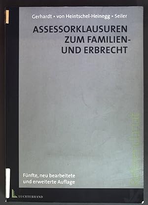 Bild des Verkufers fr Assessorklausuren zum Familien- und Erbrecht . Assessorexamen. zum Verkauf von books4less (Versandantiquariat Petra Gros GmbH & Co. KG)