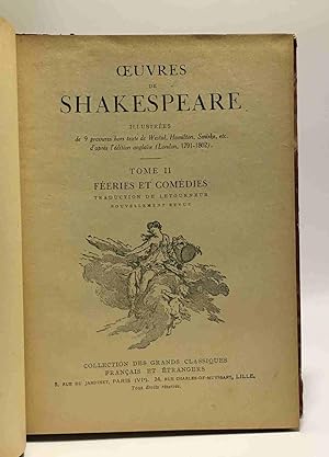 Oeuvres de Shakespeare - tome II - féeries et comédies - traduction de Letourneur nouvellement re...