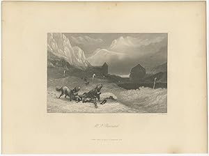 Seller image for Antique Print of Mont St. Bernard by Payne (c.1850) for sale by Bartele Gallery - The Netherlands