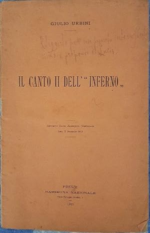 Seller image for IL CANTO II DELL'"INFERNO"(1915) for sale by Invito alla Lettura