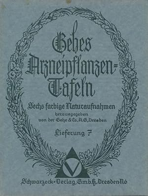 Seller image for Gehes Arzneipflanzen-Tafeln. Lieferung 7. Sechs farbige Naturaufnahmen [in einer Mappe]. for sale by Tills Bcherwege (U. Saile-Haedicke)