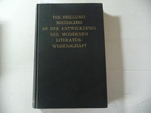 Bild des Verkufers fr Die Stellung Nietzsches in der Entwicklung der modernen Literaturwissenschaft zum Verkauf von Gebrauchtbcherlogistik  H.J. Lauterbach