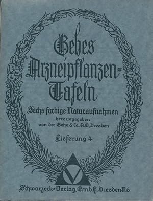 Bild des Verkufers fr Gehes Arzneipflanzen-Tafeln. Lieferung 4. Sechs farbige Naturaufnahmen [in einer Mappe]. zum Verkauf von Tills Bcherwege (U. Saile-Haedicke)