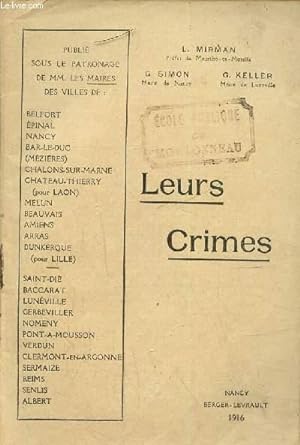 Seller image for Leurs crimes for sale by Le-Livre