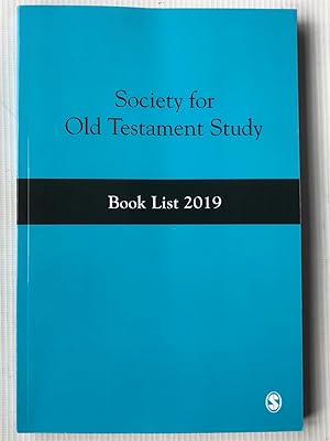 Immagine del venditore per Society For Old Testament Study Book List 2019 venduto da Beach Hut Books