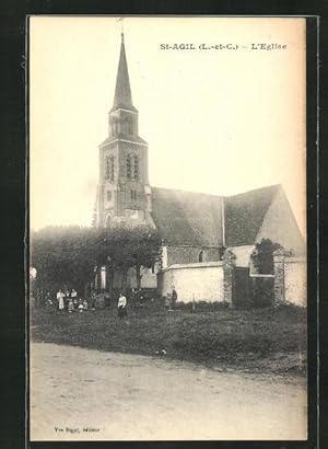 Carte postale St-Agil, L`Eglise