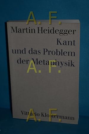 Seller image for Kant und das Problem der Metaphysik for sale by Antiquarische Fundgrube e.U.