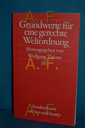 Bild des Verkufers fr Grundwerte fr eine gerechte Weltordnung zum Verkauf von Antiquarische Fundgrube e.U.