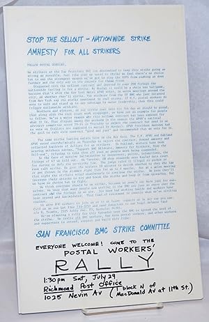Stop the sellout - Nationwide strike. Amnesty for all strikers [handbill]