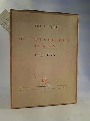 Seller image for Das Haus Gerold in Wien 1775 - 1925 for sale by ANTIQUARIAT Franke BRUDDENBOOKS