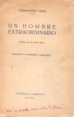 Immagine del venditore per Un hombre extraordinario. Novela de la aldea rusa . venduto da Librera Astarloa