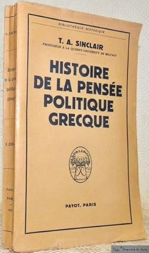 Bild des Verkufers fr Histoire de la pense politique grecque. Collection Bibliothque scientifique. zum Verkauf von Bouquinerie du Varis