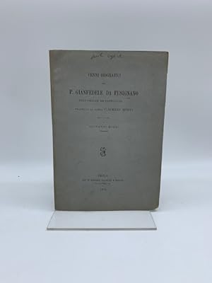 Bild des Verkufers fr Cenni biografici del P. Fedele da Fusignano dell'ordine dei Cappuccini fratello al poeta Vincenzo Monti zum Verkauf von Coenobium Libreria antiquaria