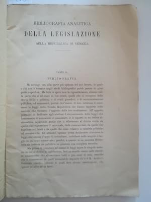 Bibliografia analitica della legislazione della Repubblica di Venezia, 1871