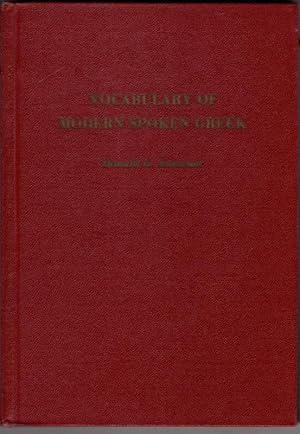 Seller image for Vocabulary of Modern Spoken Greek for sale by High Street Books