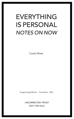 Seller image for Everything is Personal: Notes on Now (Paperback or Softback) for sale by BargainBookStores