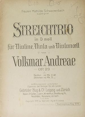 Streichtrio, Op.29, Miniature Score