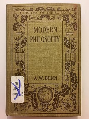 Image du vendeur pour History of modern philosophy, (A history of the sciences) mis en vente par WeSavings LLC