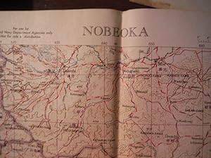 Army Map Service Contour Map of Nobioka, Central Japan (1944)