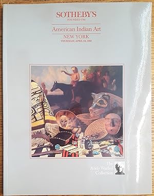 The Andy Warhol Collection: American Indian Art: Sold for the benefit of the Andy Warhol Foundati...