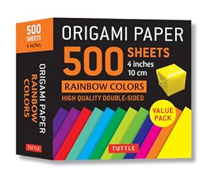 Seller image for Origami Paper 500 Sheets Rainbow Colors 4 (10 CM): Tuttle Origami Paper: High-Quality Double-Sided Origami Sheets Printed with 12 Different Color Comb for sale by BargainBookStores