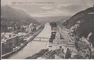 Bad Ems an der Lahn vom Kriegerdenkmal gesehen. Ansichtskarte. AK. 20.Jh.