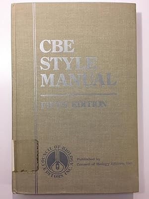 Bild des Verkufers fr Cbe Style Manual: A Guide for Authors, Editors, and Publishers in the Biological Sciences zum Verkauf von WeSavings LLC