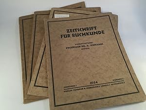 Imagen del vendedor de Zeitschrift fr Buchkunde - Jahrgang I 1924; Heft 1 bis 4 in Einzelausgaben a la venta por ANTIQUARIAT Franke BRUDDENBOOKS