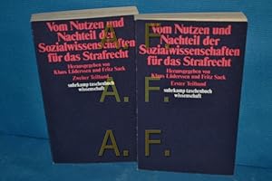 Seller image for Vom Nutzen und Nachteil der Sozialwissenschaften fr das Strafrecht in 2 Bnden: Teilband 1: Prinzipien der strafrechtlichen Zurechnung und Sanktionsprobleme, Strafe im bergang / Teilband 2: Einzelne Delikte, Ausblick for sale by Antiquarische Fundgrube e.U.