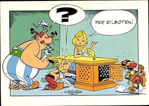 Künstler Ansichtskarte / Postkarte Uderzo, Asterix und Obelix, Eilbote